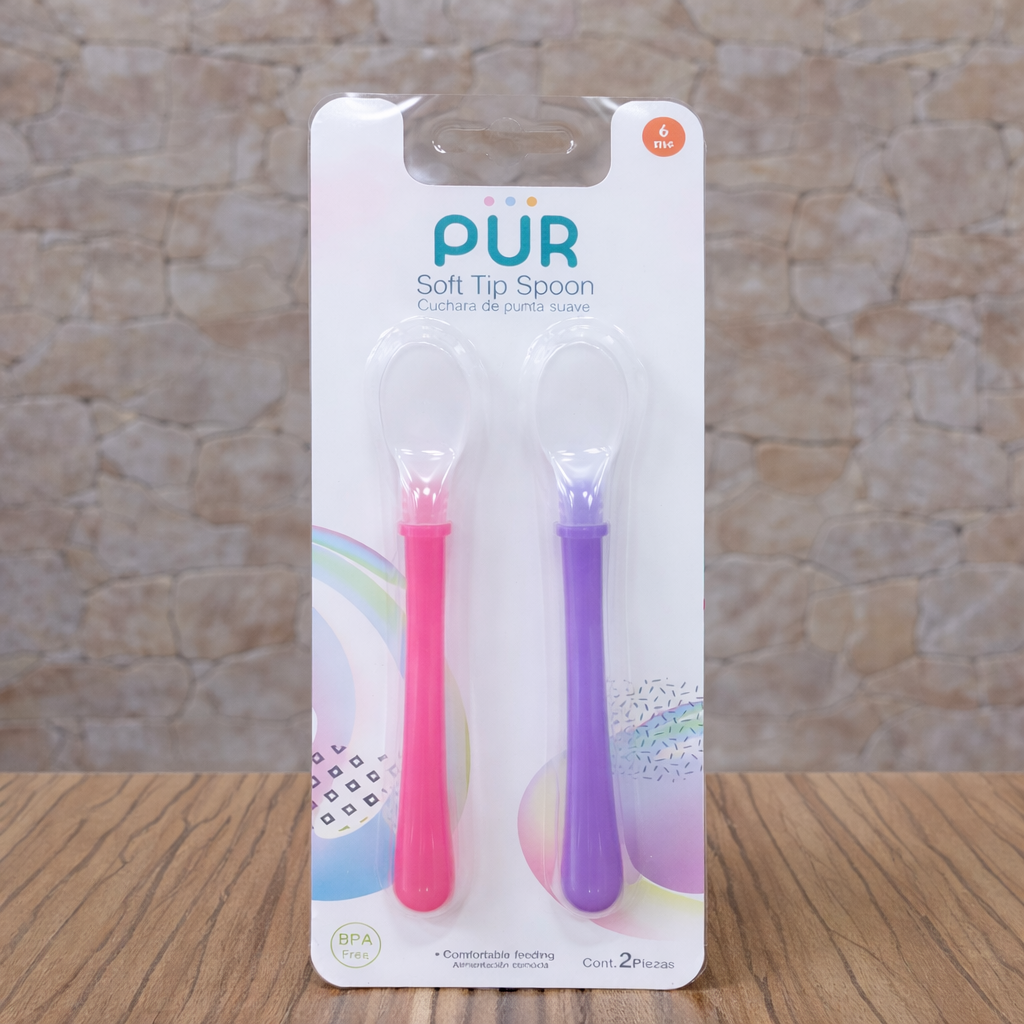 Cuillères 1er âge silicone à embout souple – PUR
