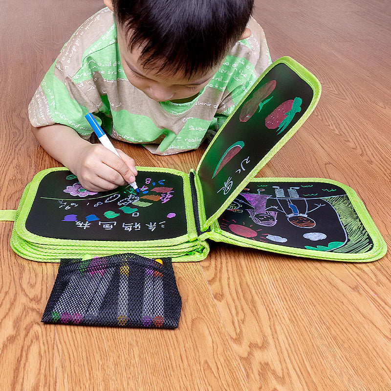 Bloc-Notes Portable Réutilisable pour Enfants avec Stylos