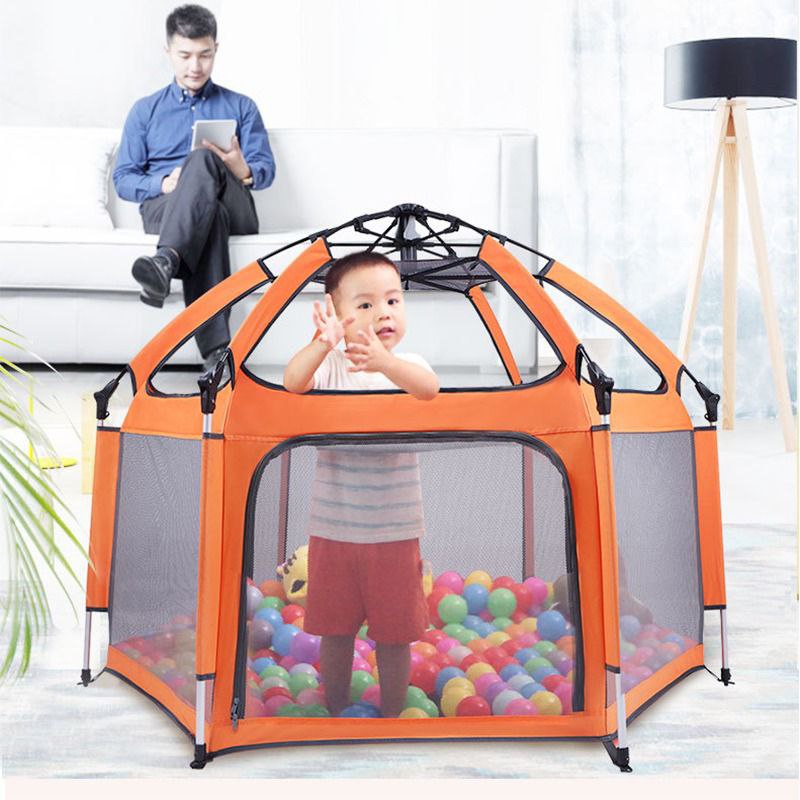 Parc Bébé avec Vision 360° et Porte Zippée - Sécurité et Fun Garantis