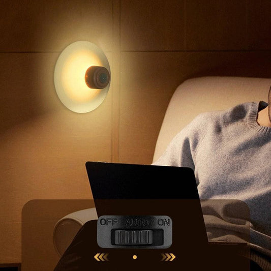 Veilleuse LED à ventouse, rechargeable par USB, détection du corps humain