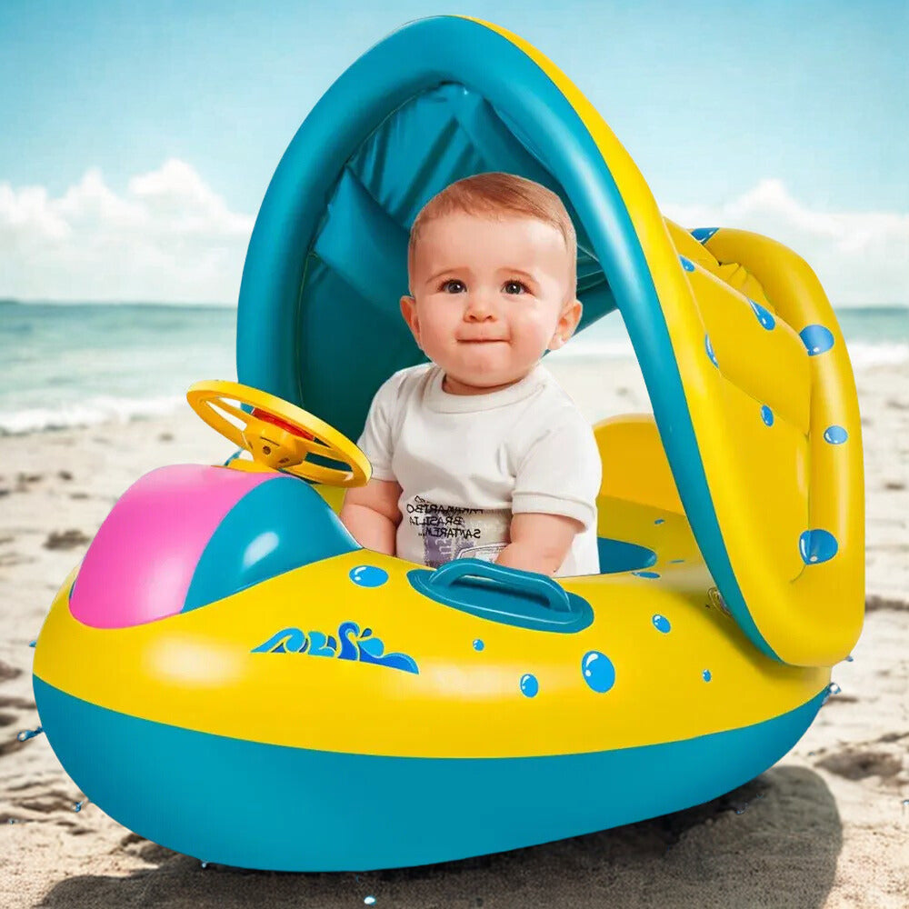 Bouée Bateau pour Bébé avec Pare-Soleil