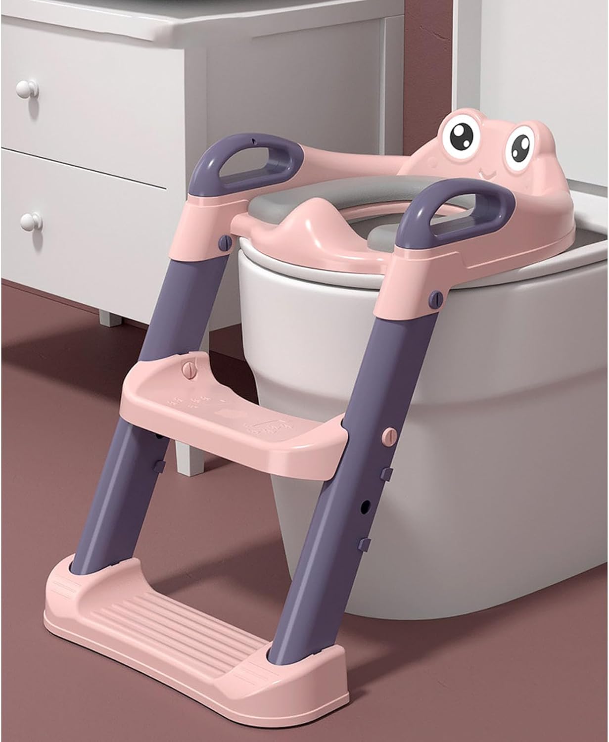 Réducteur de toilette pliable avec marche pieds
