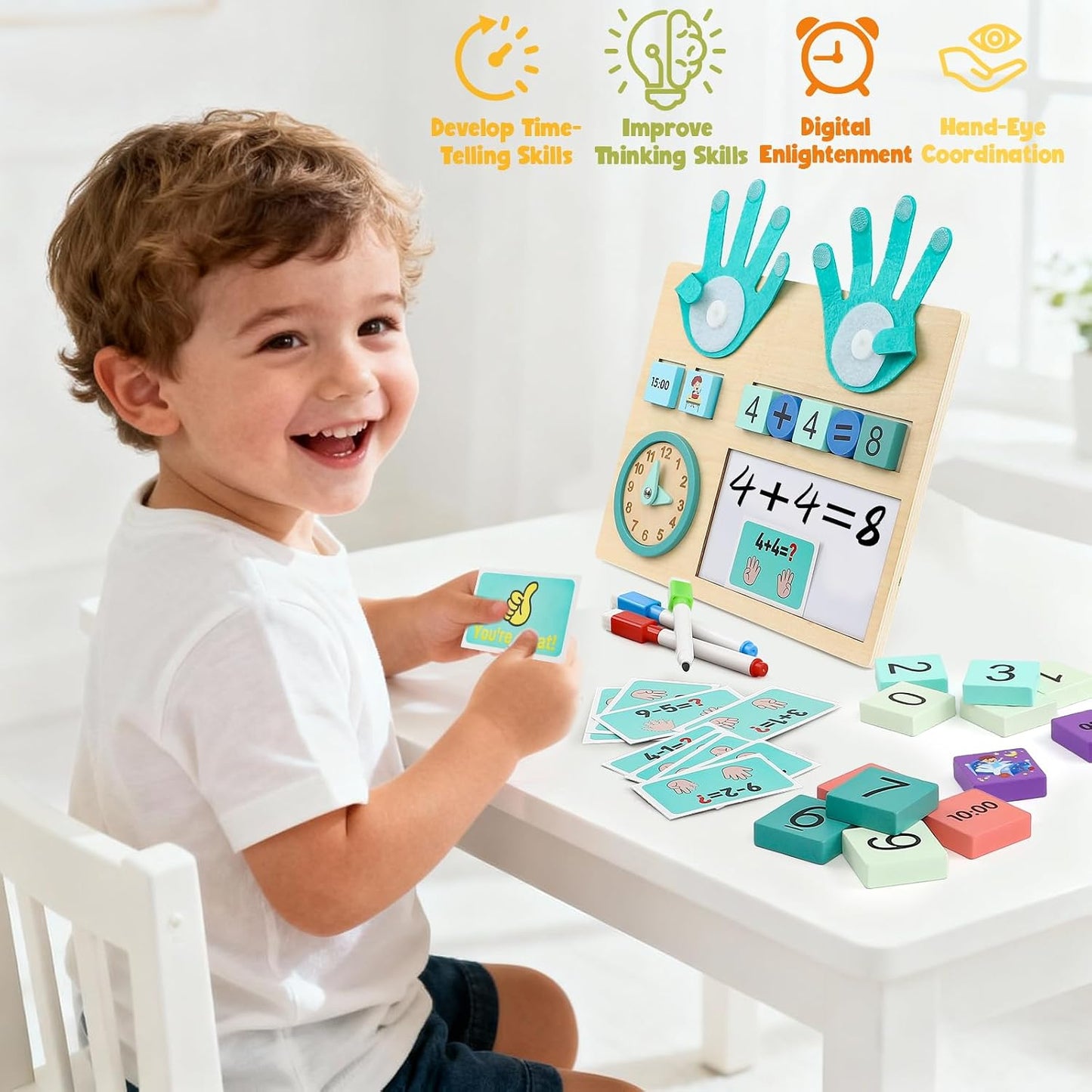 Coffret Montessori – Jeu Éducatif pour Apprendre les Mathématiques