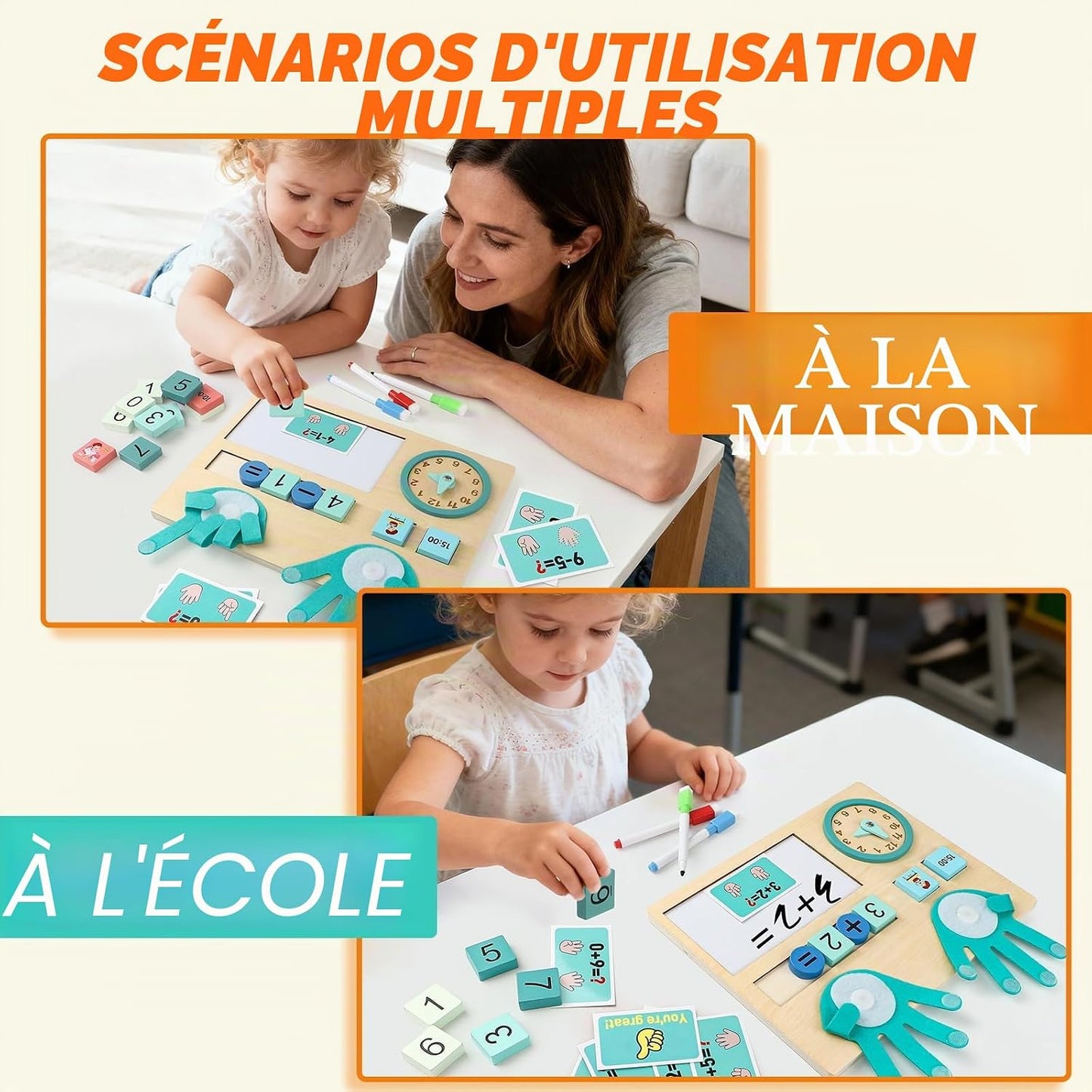 Coffret Montessori – Jeu Éducatif pour Apprendre les Mathématiques