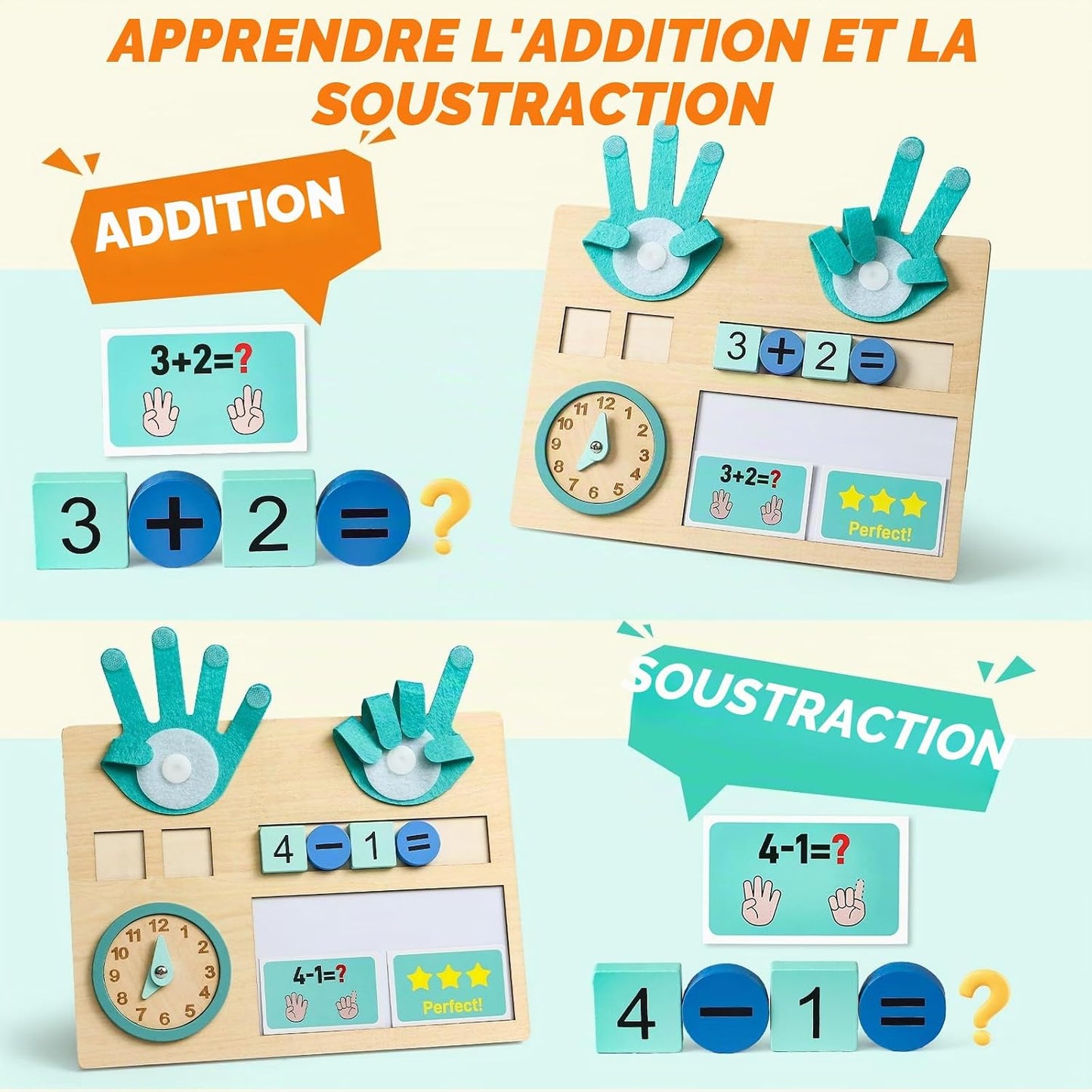 Coffret Montessori – Jeu Éducatif pour Apprendre les Mathématiques