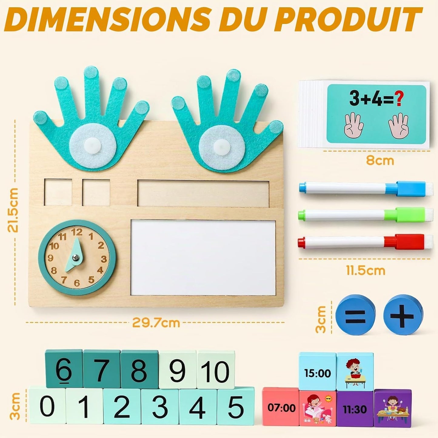 Coffret Montessori – Jeu Éducatif pour Apprendre les Mathématiques