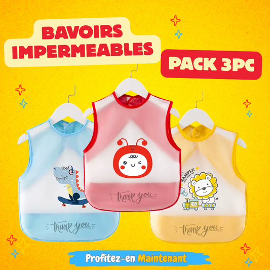 Bavoirs Imperméable 3pcs
