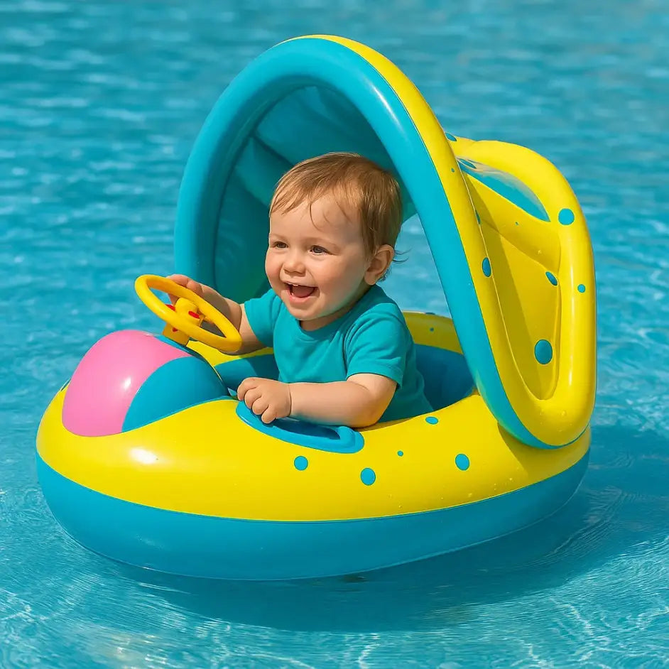Bouée Bateau pour Bébé avec Pare-Soleil