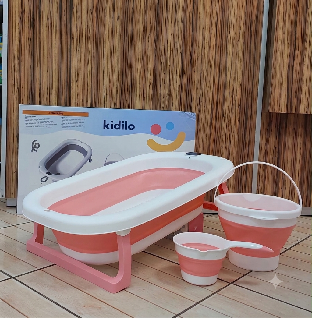 Set de Bain Pliable pour Bébé avec Thermomètre Digital & Accessoires 🛁👶