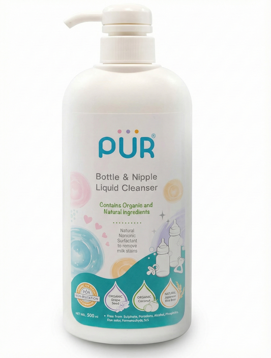 Liquide Nettoyant Naturel pour Biberons & Tétines (500ml) – PUR