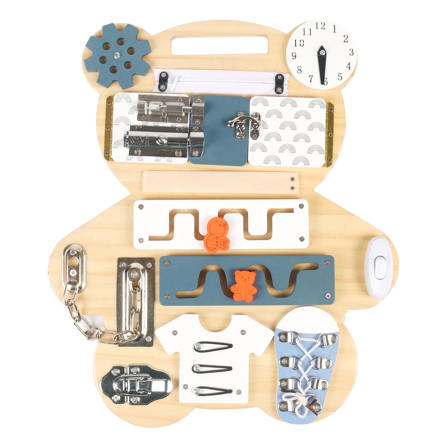 Busy Board "Ours" – Éveil et Apprentissage Montessori