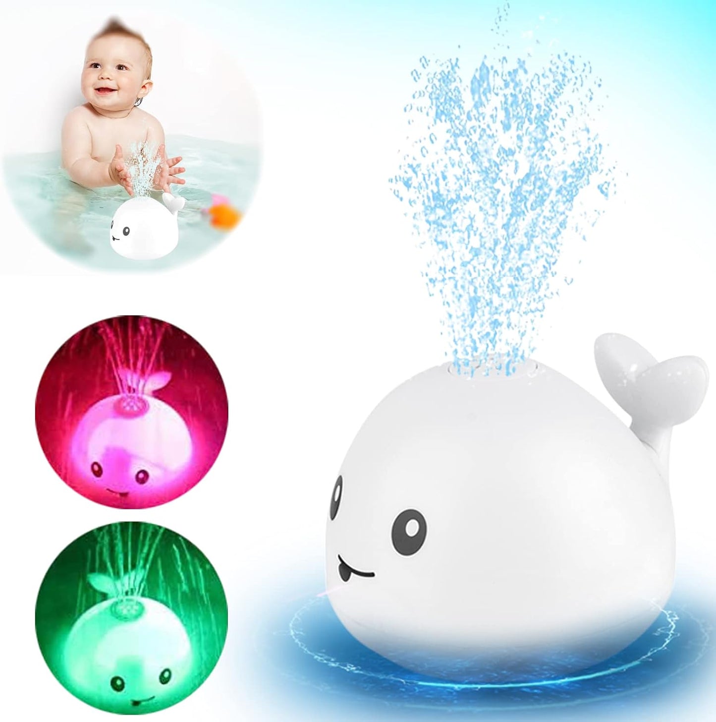 Pack Bain Bébé 2 en 1 – Casque  + Baleine Interactive