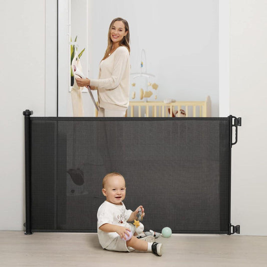 Barrière de Sécurité Extensible et Enroulable Noir