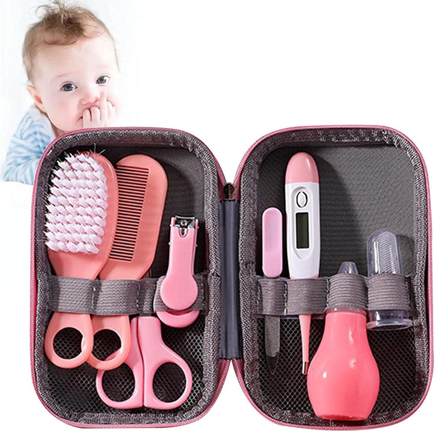 Trousse de Soin et de Toilette Complète pour Bébé (8 Pièces)