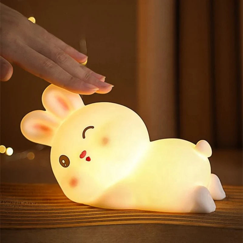 Veilleuse Lapin mignons 3D rechargeable
